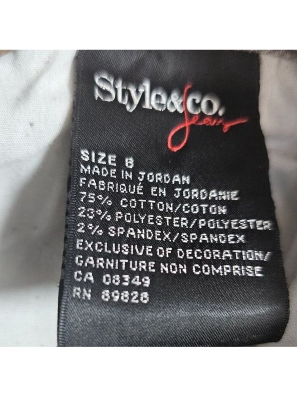 Style & Co Gray Wash Women's Jeans Size 8 - Picture 8 of 8